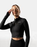 LuxForm Zip Crop Jacket Black