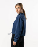 Boxy Half Zip Sweatshirt Royal Blue
