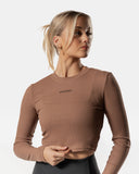 Lift Rib Long Sleeve Brown