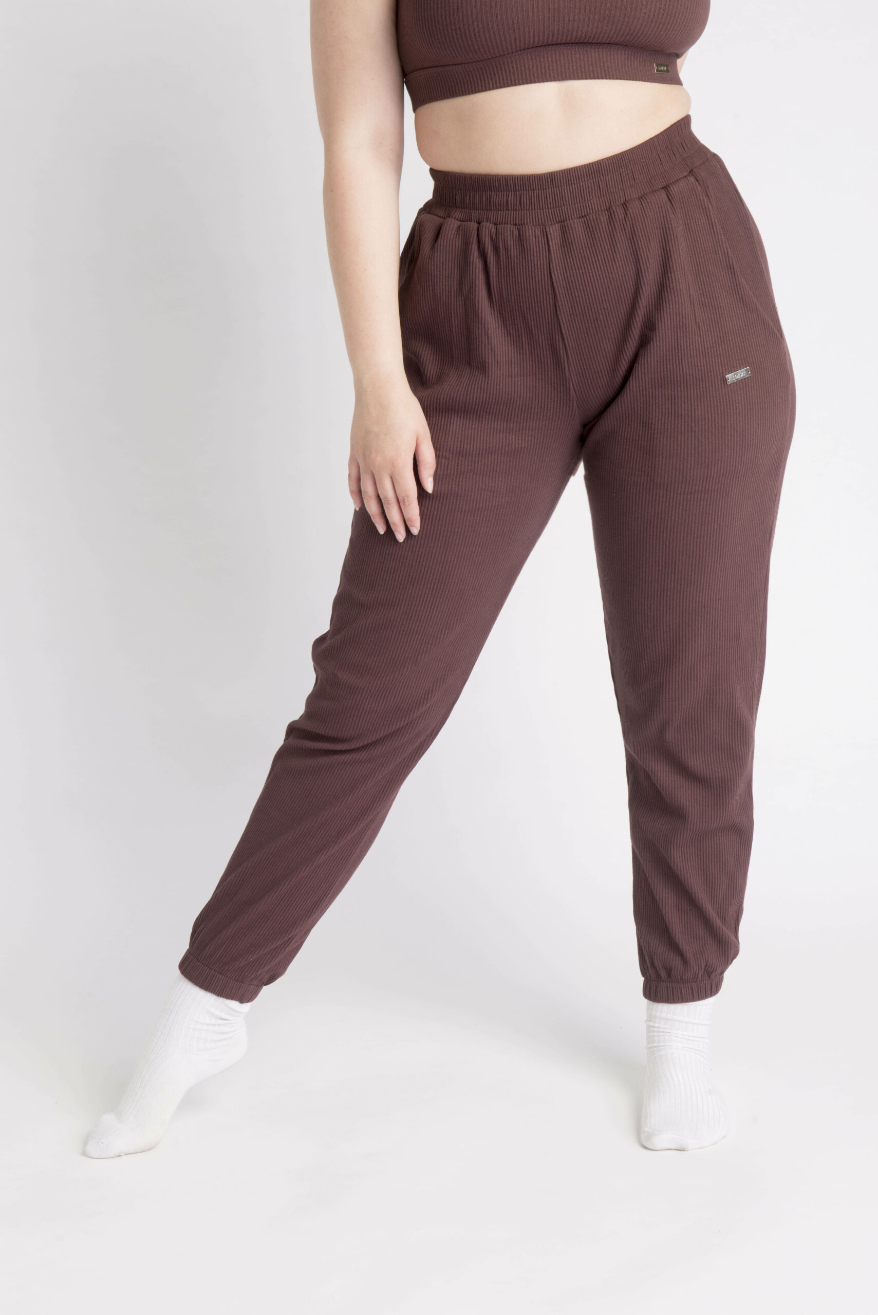 Ribbed Sweatpants Brown