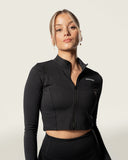 LuxForm Zip Crop Jacket Zwart