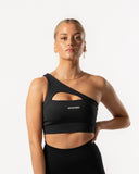 One Shoulder Bra - Black