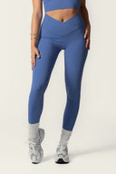 Crossover-legging paars