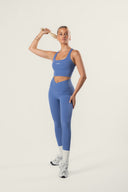 Crossover-legging paars