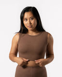 Fitted Tank Top 'Body' Mocha