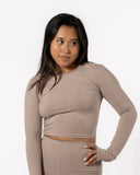 Long Sleeve Crop 'Body' Chai