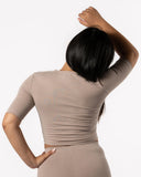 Short Sleeve Crop 'Body' Chai