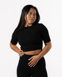 Short Sleeve Crop 'Body' Noir