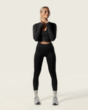 LuxForm Zip Crop Jacket Black