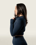 LuxForm Zip Crop Jacket Marineblauw