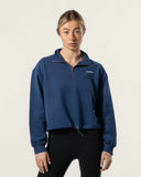 Boxy Half Zip Sweatshirt Koningsblauw