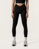 Crossover-legging zwart