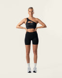 Naadloze shorts zwart