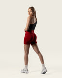 Nahtlose Shorts Rubinrot