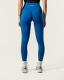 Naadloze legging blauw