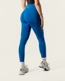 Naadloze legging blauw