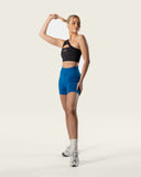 Naadloze shorts blauw