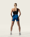 Naadloze shorts blauw