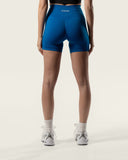 Naadloze shorts blauw