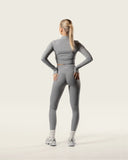 LuxForm Zip Crop Jacket Grey