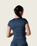 Figurfreundliches T-Shirt Mitternacht