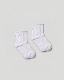 Initial Crew Socks 2 Pack White